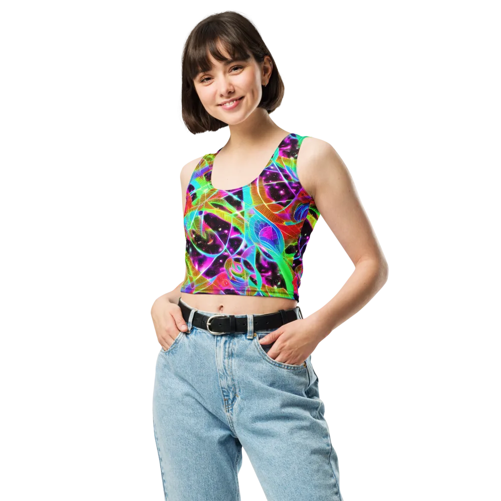 Stellar Jungle on Crop Top — Front