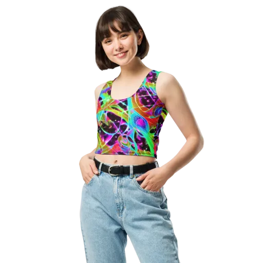Stellar Jungle on a Crop Top