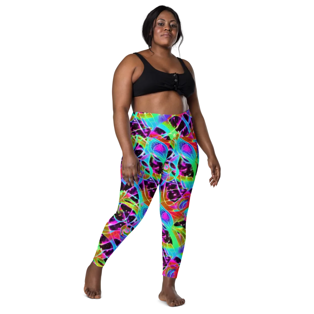 Stellar Jungle on Leggings with Pockets — Front