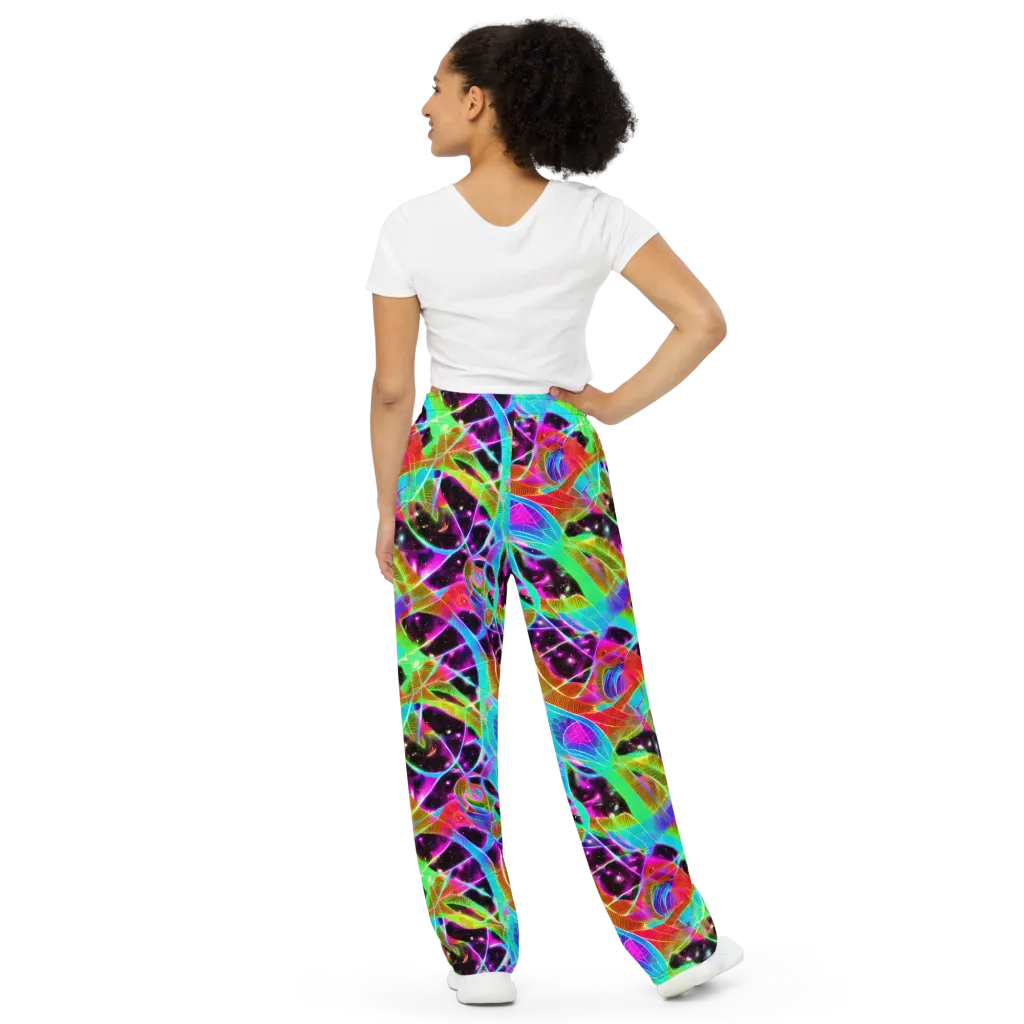 Stellar Jungle on Wide-Leg Pants — Back
