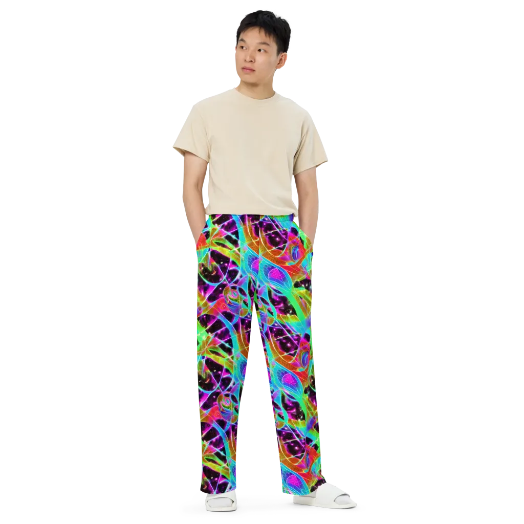 Stellar Jungle on Wide-Leg Pants — Front