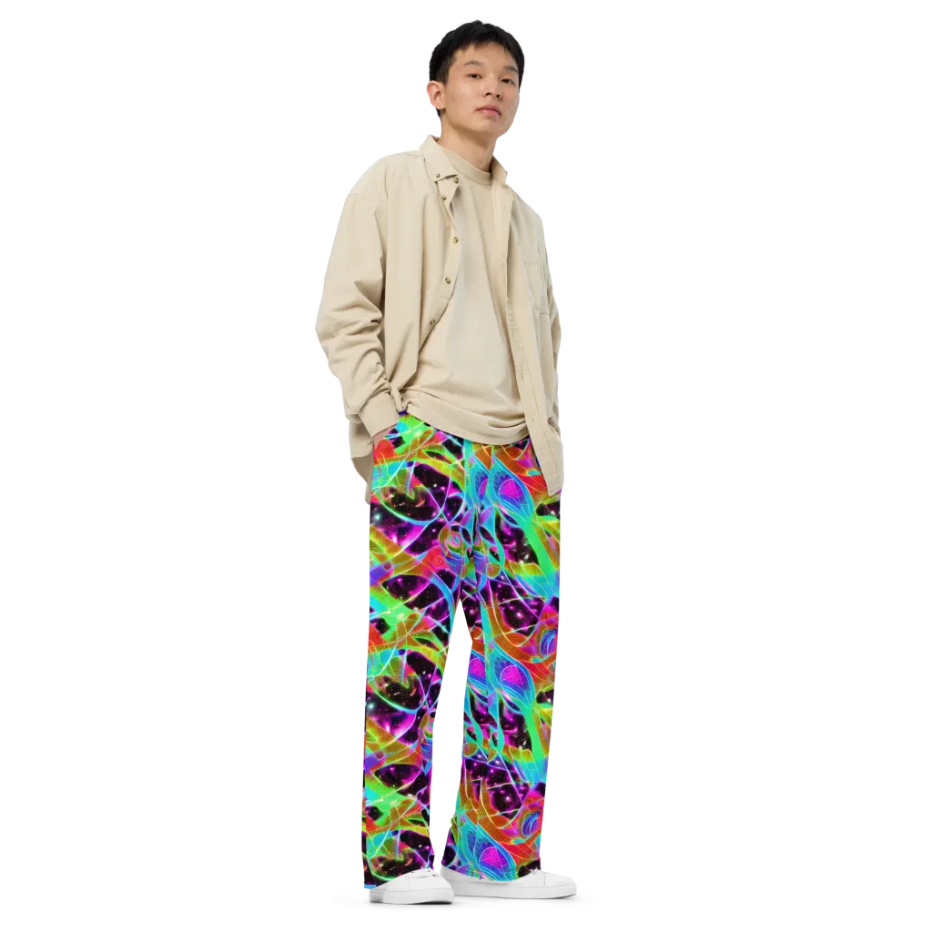 Stellar Jungle on Wide-Leg Pants — Right Front