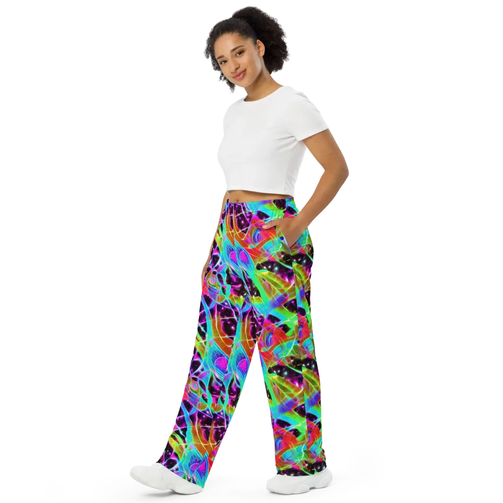 Stellar Jungle on Wide-Leg Pants — Left Front