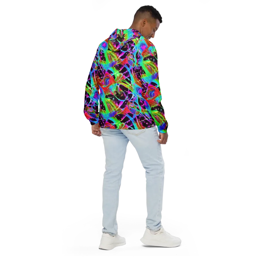 Stellar Jungle on Men's Windbreaker — Back