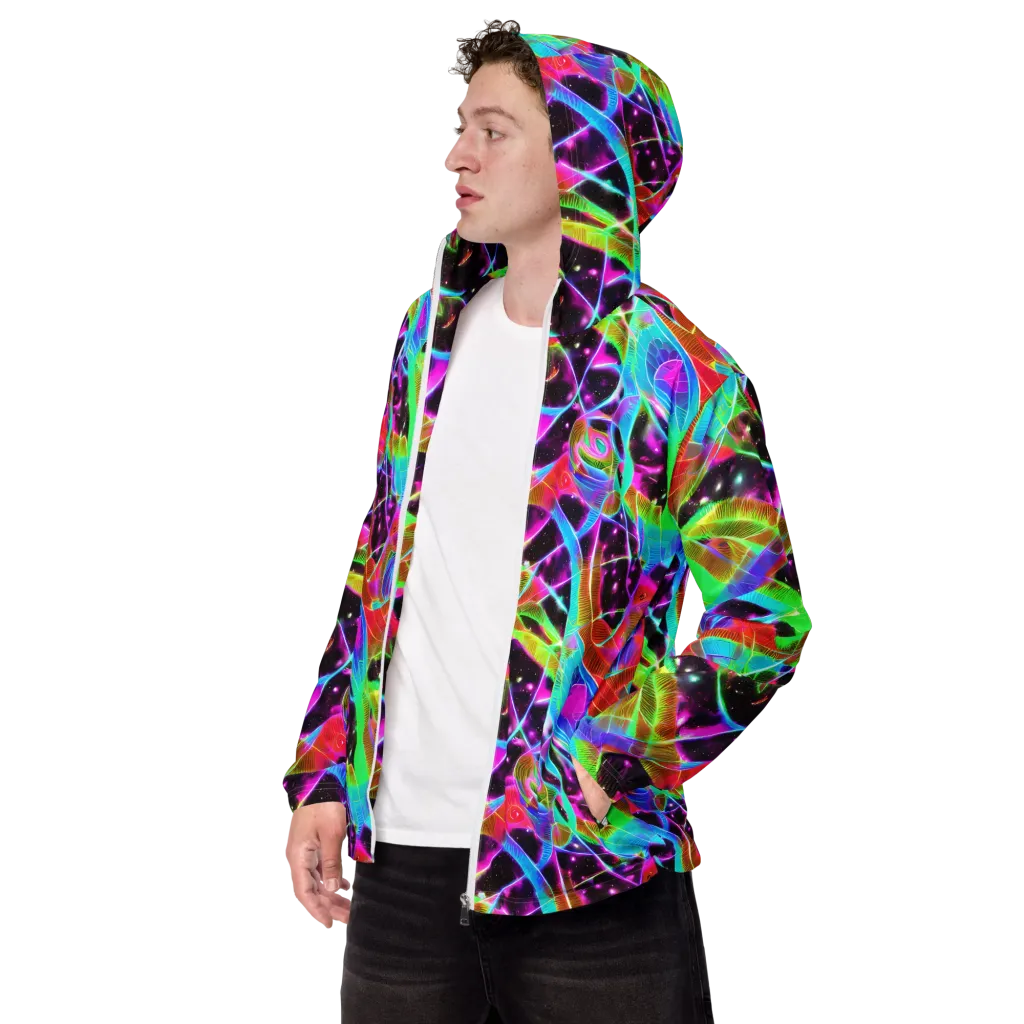 Stellar Jungle on Men's Windbreaker — Left Front