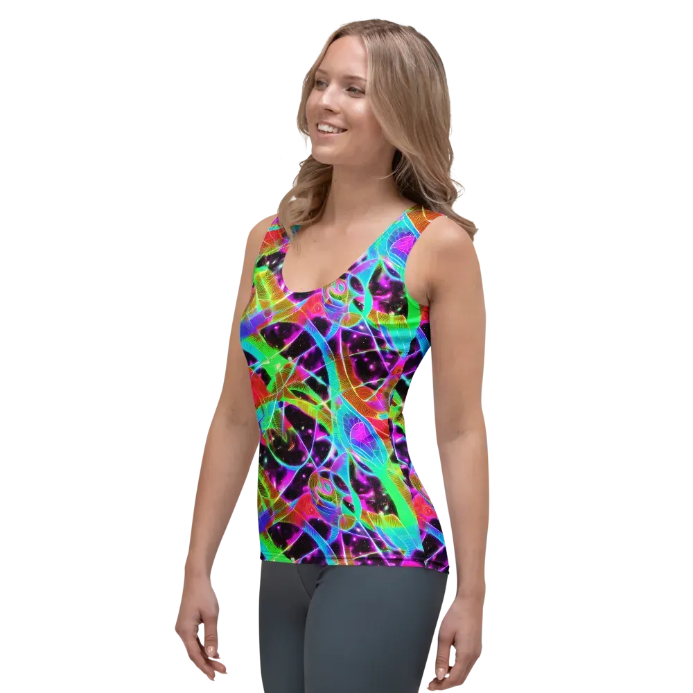 Stellar Jungle on Women's Tank Top — Left Front