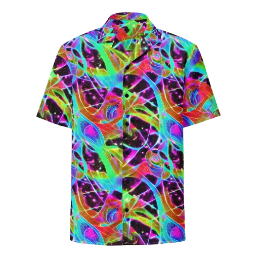 Stellar Jungle on a Button Shirt