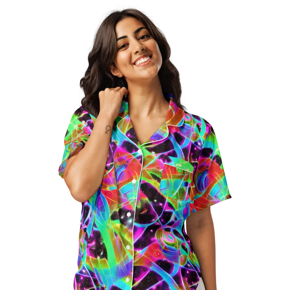 Stellar Jungle on Women's Short Sleeve Pajama Top — Front
