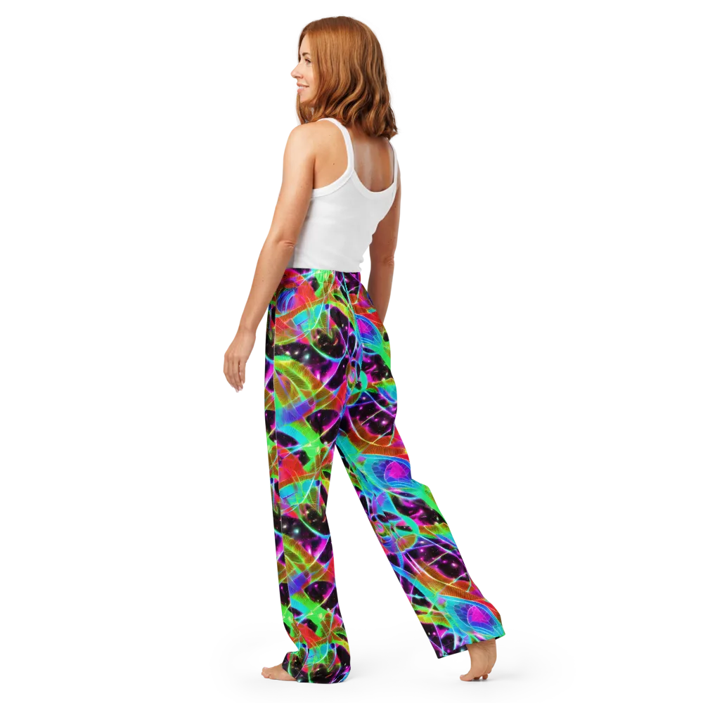 Stellar Jungle on Women's Pajama Pants — Back
