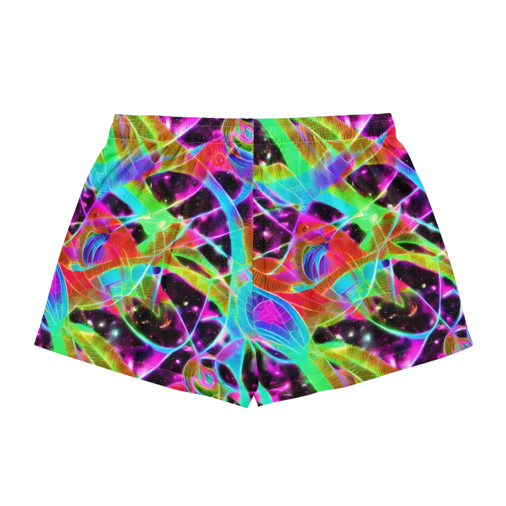 Stellar Jungle on Women's Pajama Shorts — Back