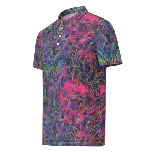 Celestial Koi on a Men's Slim Fit Polo Shirt