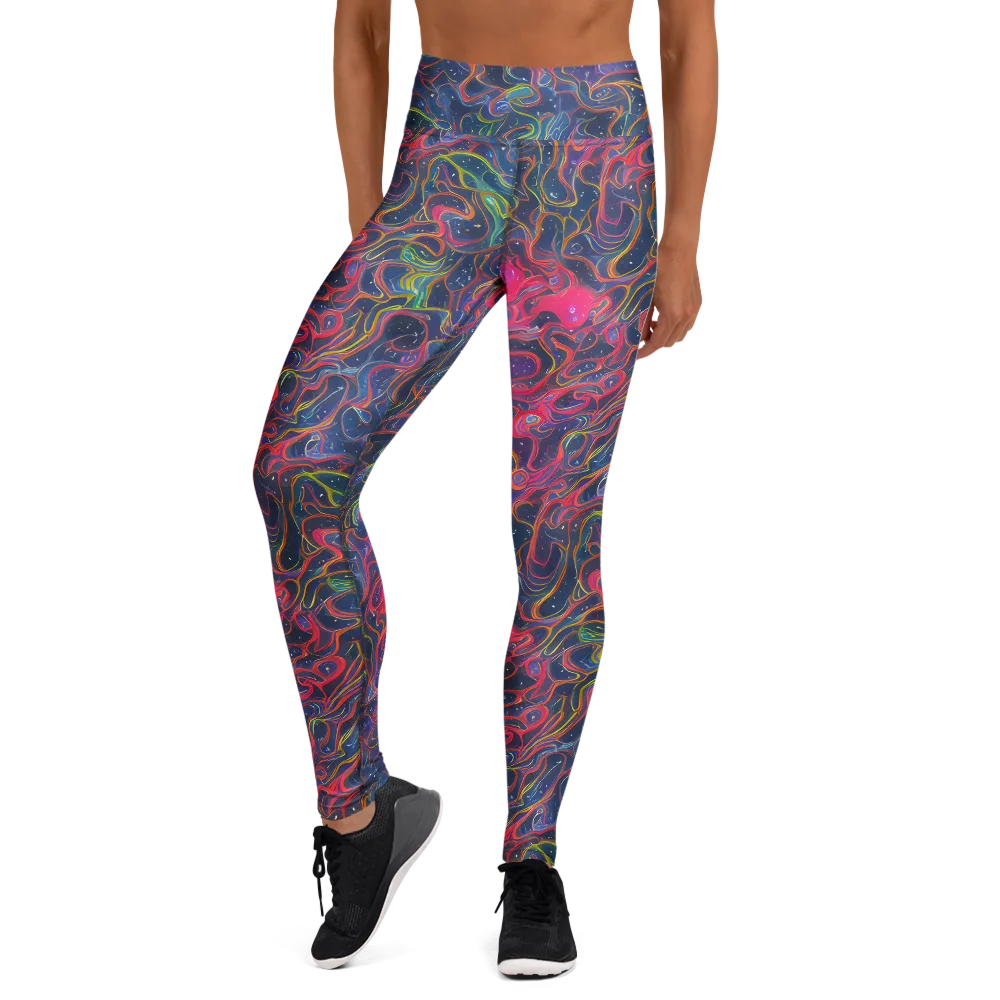 Celestial Koi on Yoga Leggings — Front