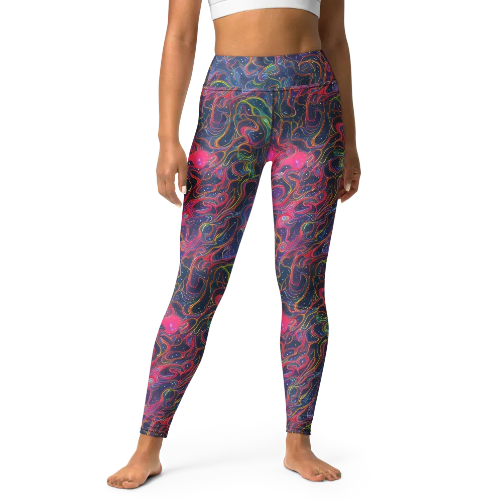 Celestial Koi on Yoga Leggings — Front