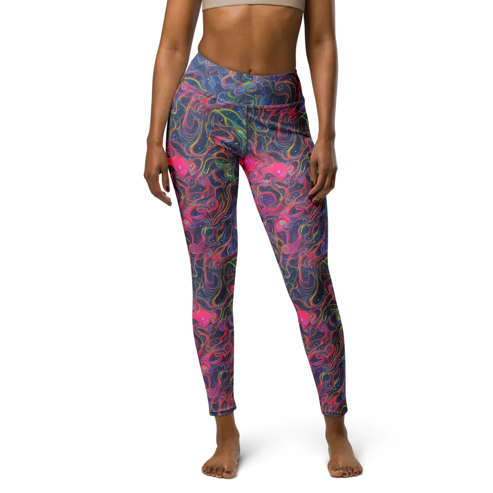 Celestial Koi on Yoga Leggings — Front
