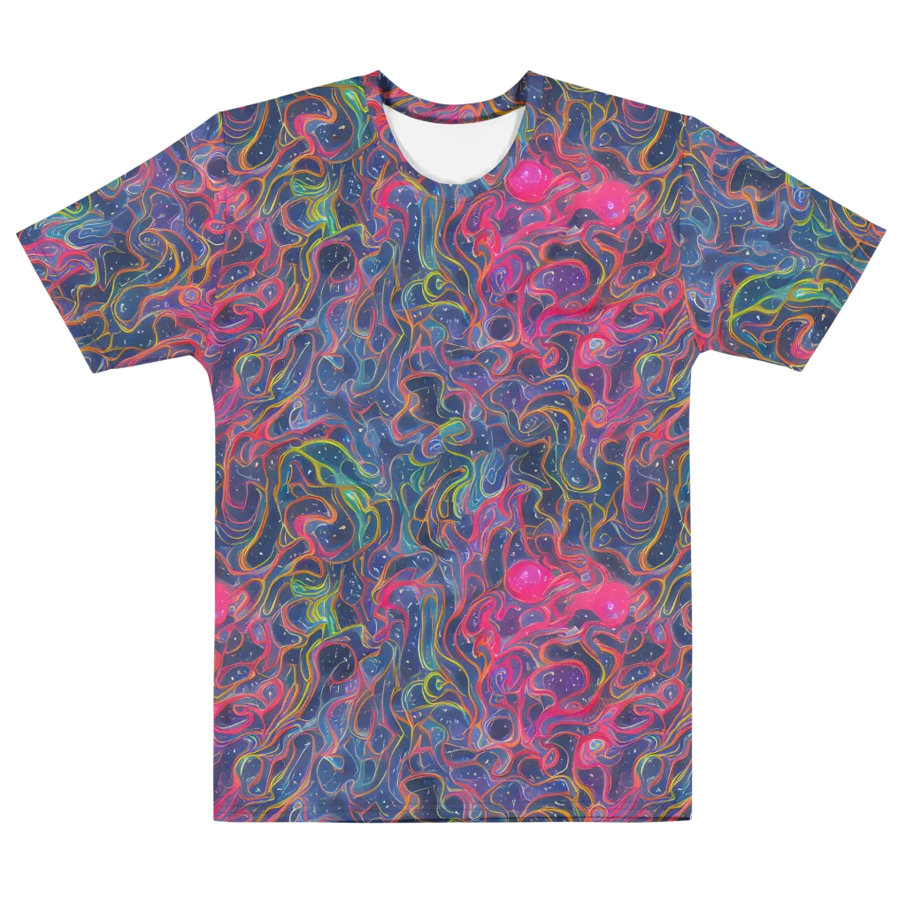 Celestial Koi on Men's Cotton Crew Neck T-Shirt — Front