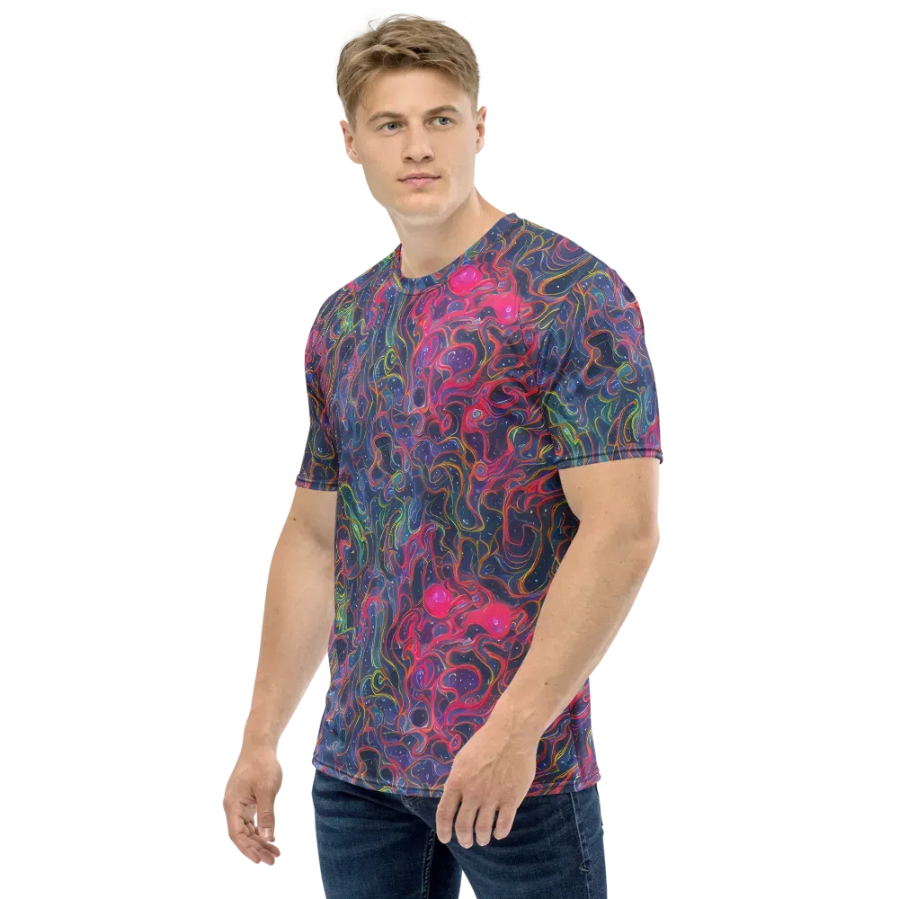 Celestial Koi on Men's Crew Neck T-Shirt — Left
