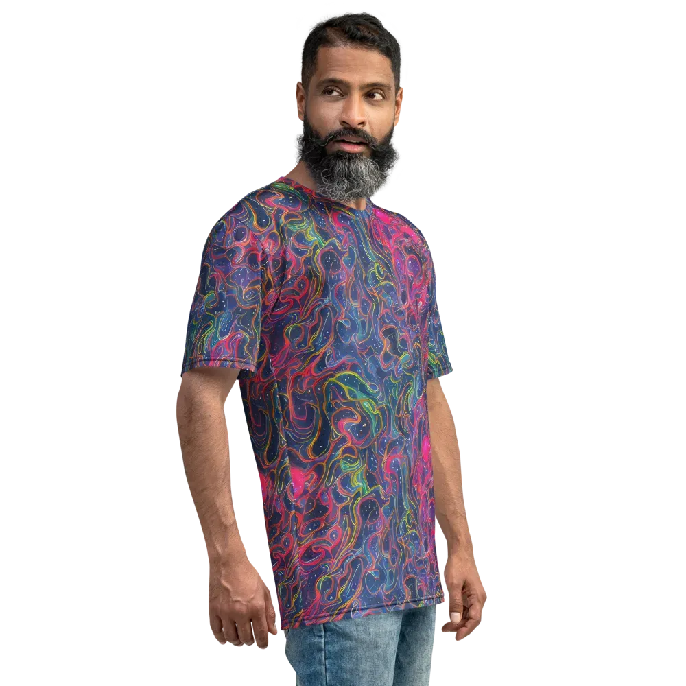 Celestial Koi on Men's Crew Neck T-Shirt — Right