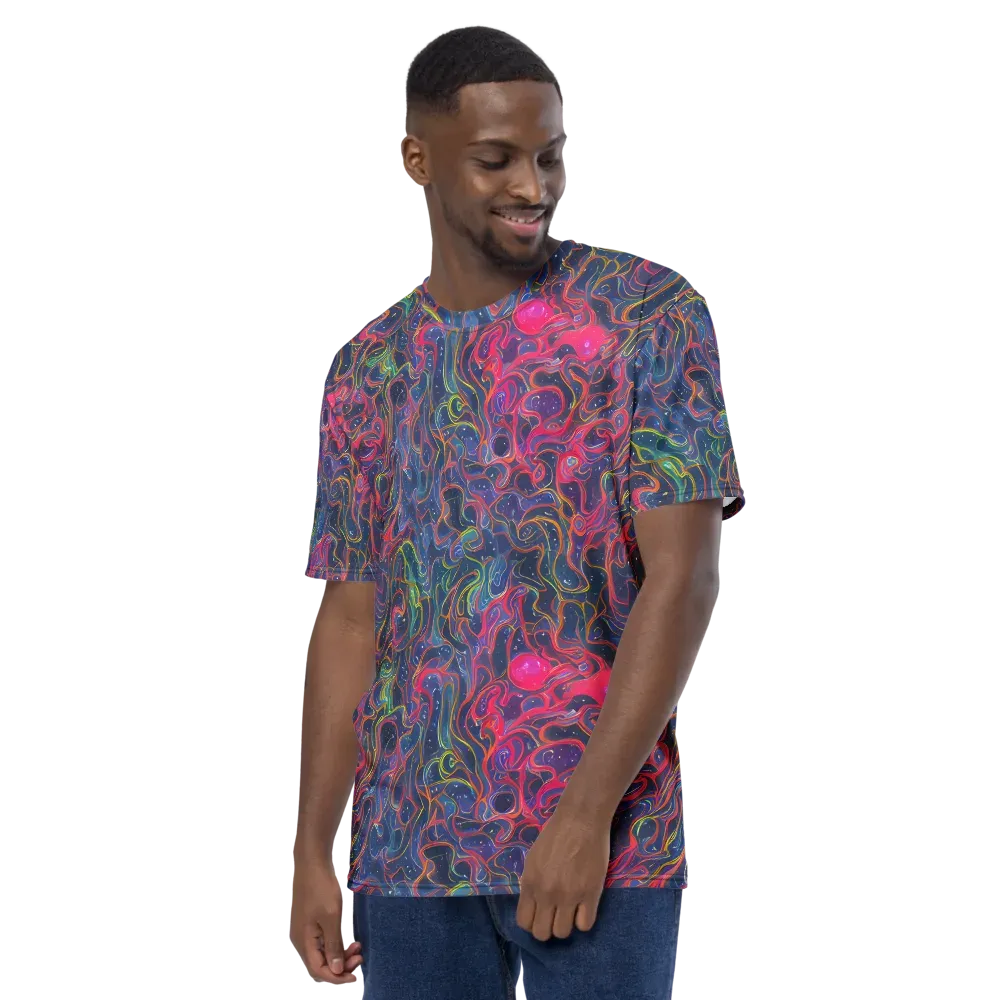Celestial Koi on Men's Crew Neck T-Shirt — Left