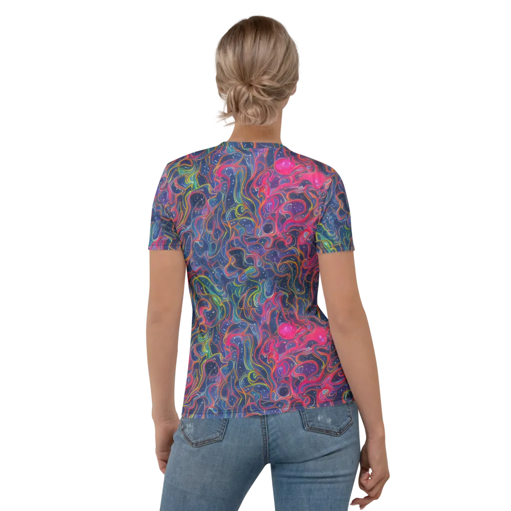 Celestial Koi on Women's Crew Neck T-Shirt — Back