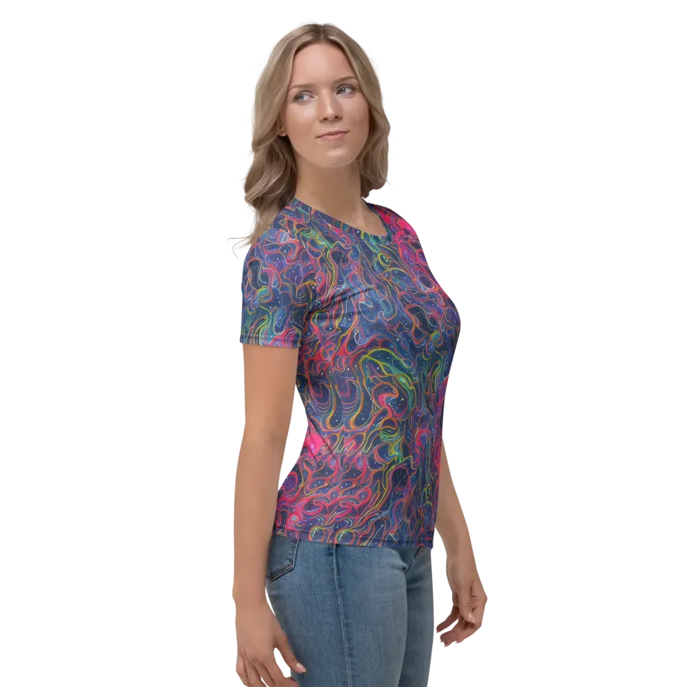 Celestial Koi on Women's Crew Neck T-Shirt — Right