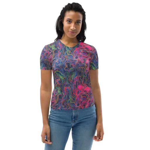 Celestial Koi on a Women's Crew Neck T-Shirt