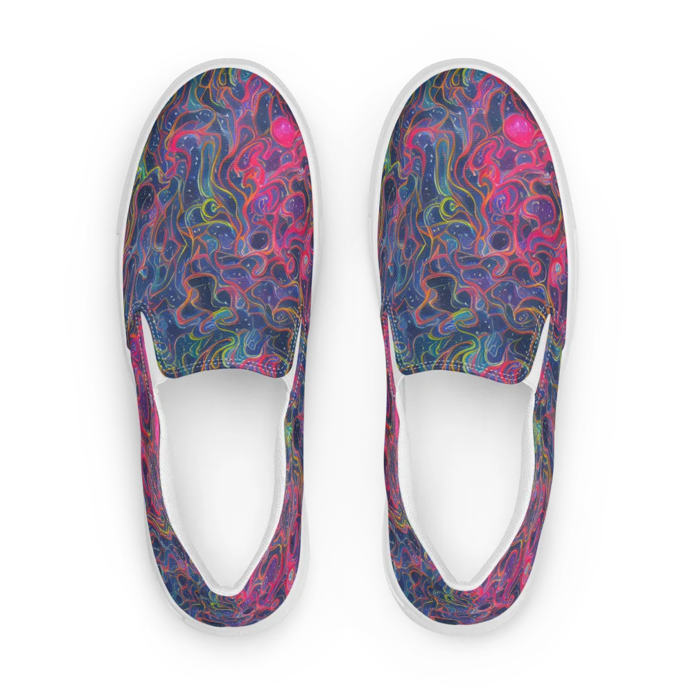 Celestial Koi on Men's Slip-On Canvas Shoes — Front