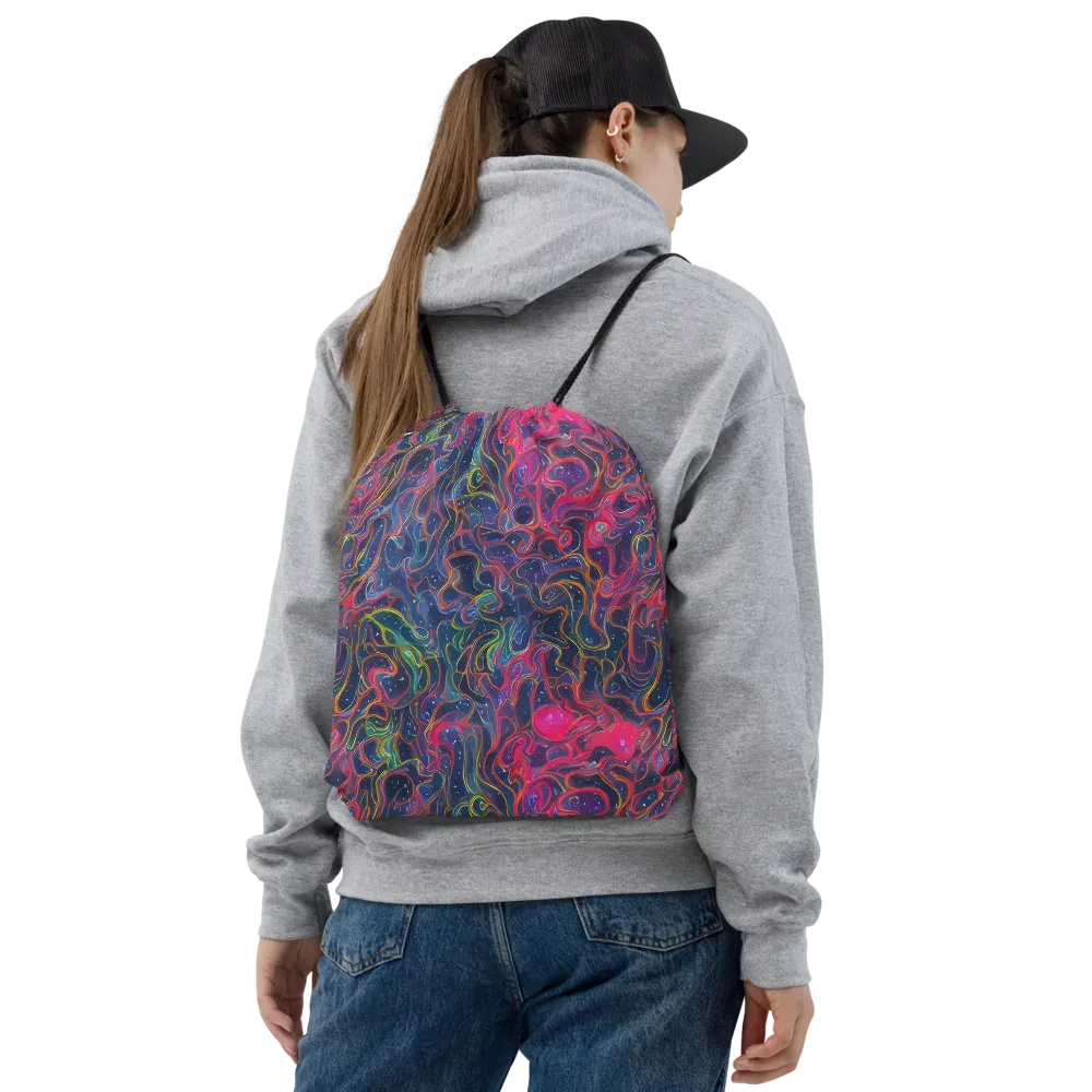 Celestial Koi on Drawstring Bag — Front