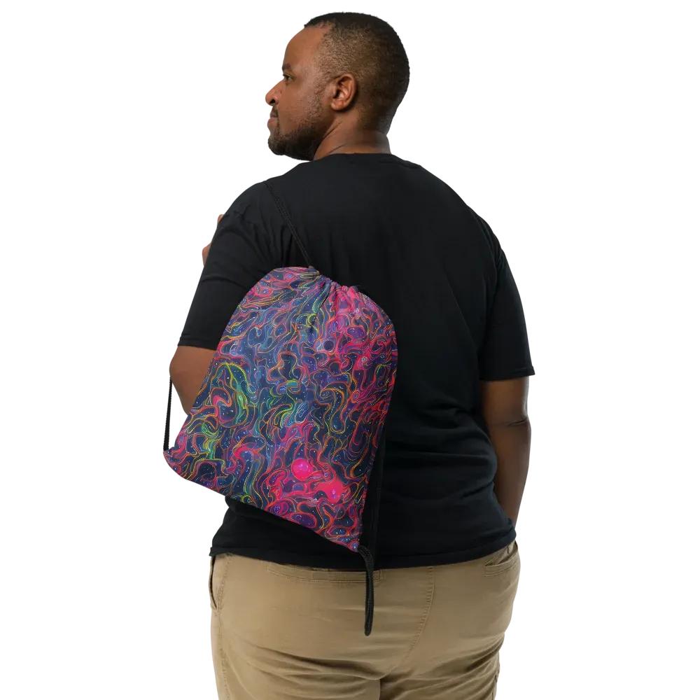 Celestial Koi on Drawstring Bag — Front