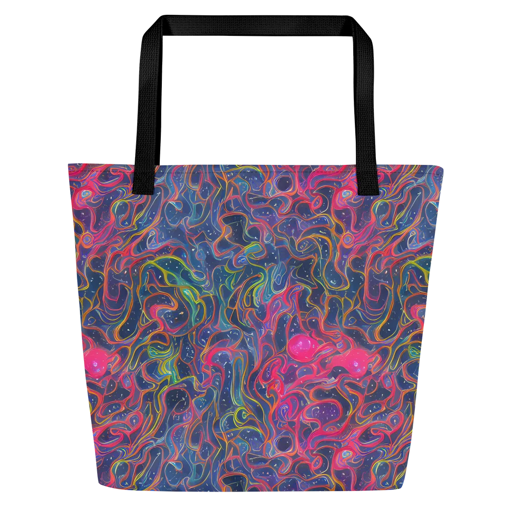 Celestial Koi on Large Tote Bag W/ Pocket — Front