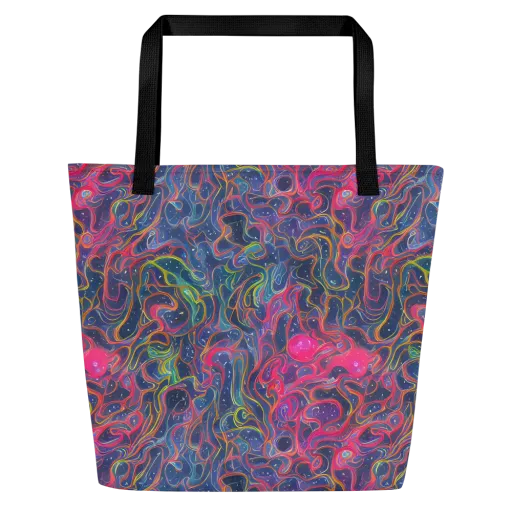 Celestial Koi on a Large Tote Bag W/ Pocket