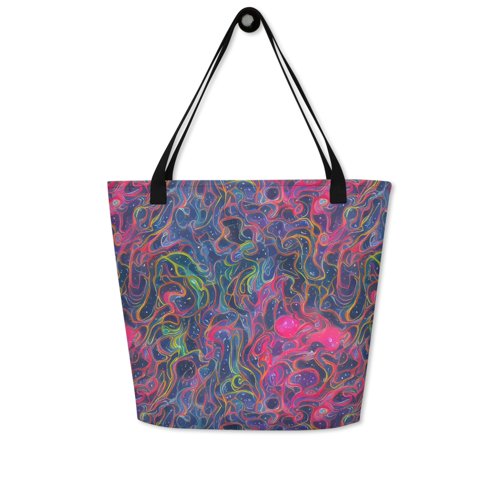 Celestial Koi on Large Tote Bag W/ Pocket — Front