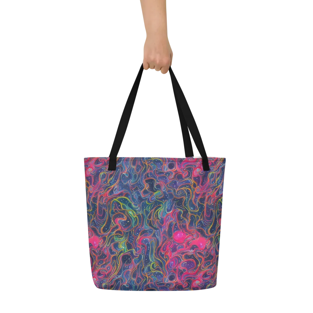 Celestial Koi on Large Tote Bag W/ Pocket — Front