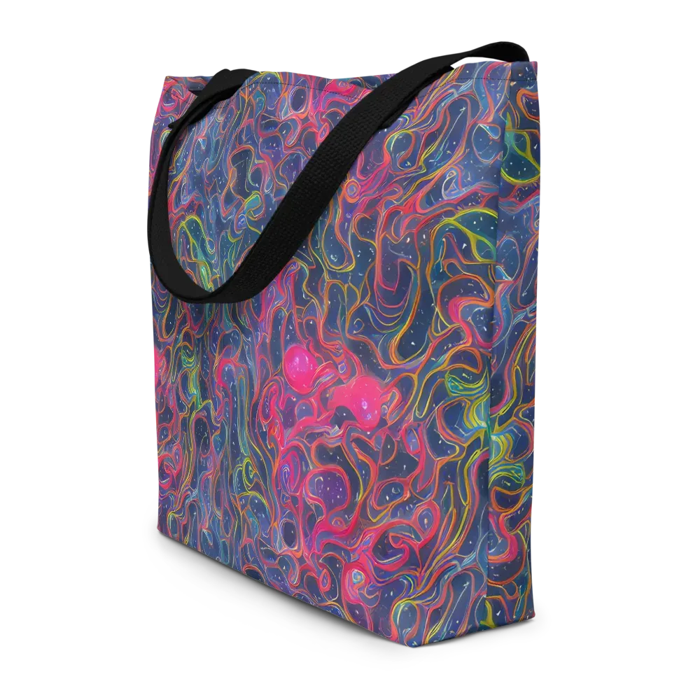 Celestial Koi on Large Tote Bag W/ Pocket — Front