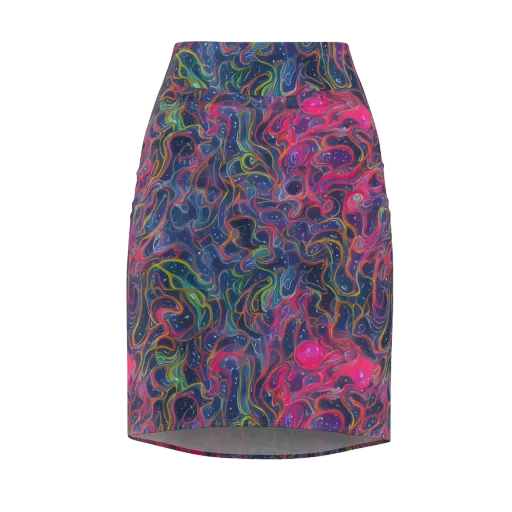 Celestial Koi on a Pencil Skirt
