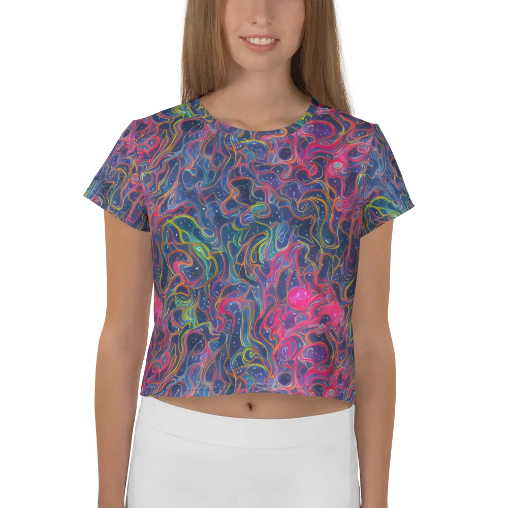 Celestial Koi on Crop Tee — Front