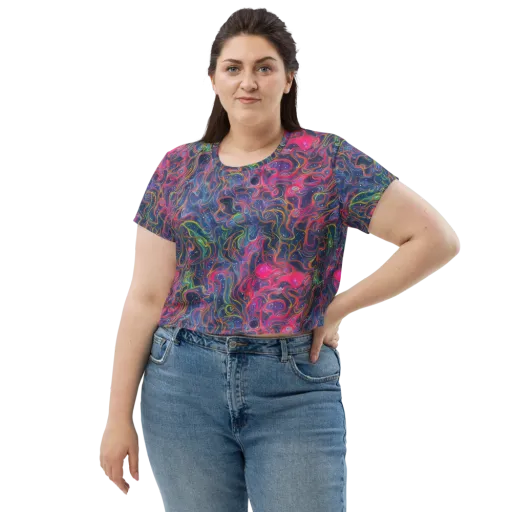 Celestial Koi on a Crop Tee