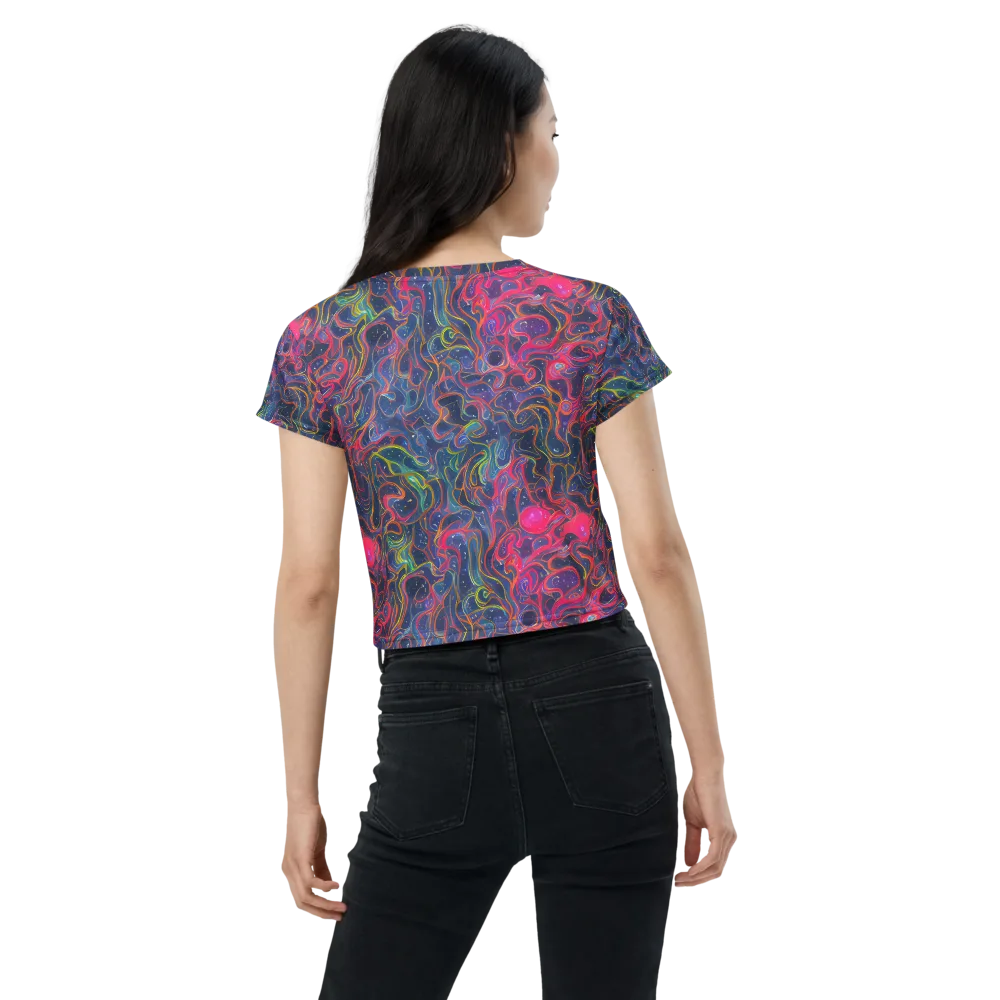 Celestial Koi on Crop Tee — Back