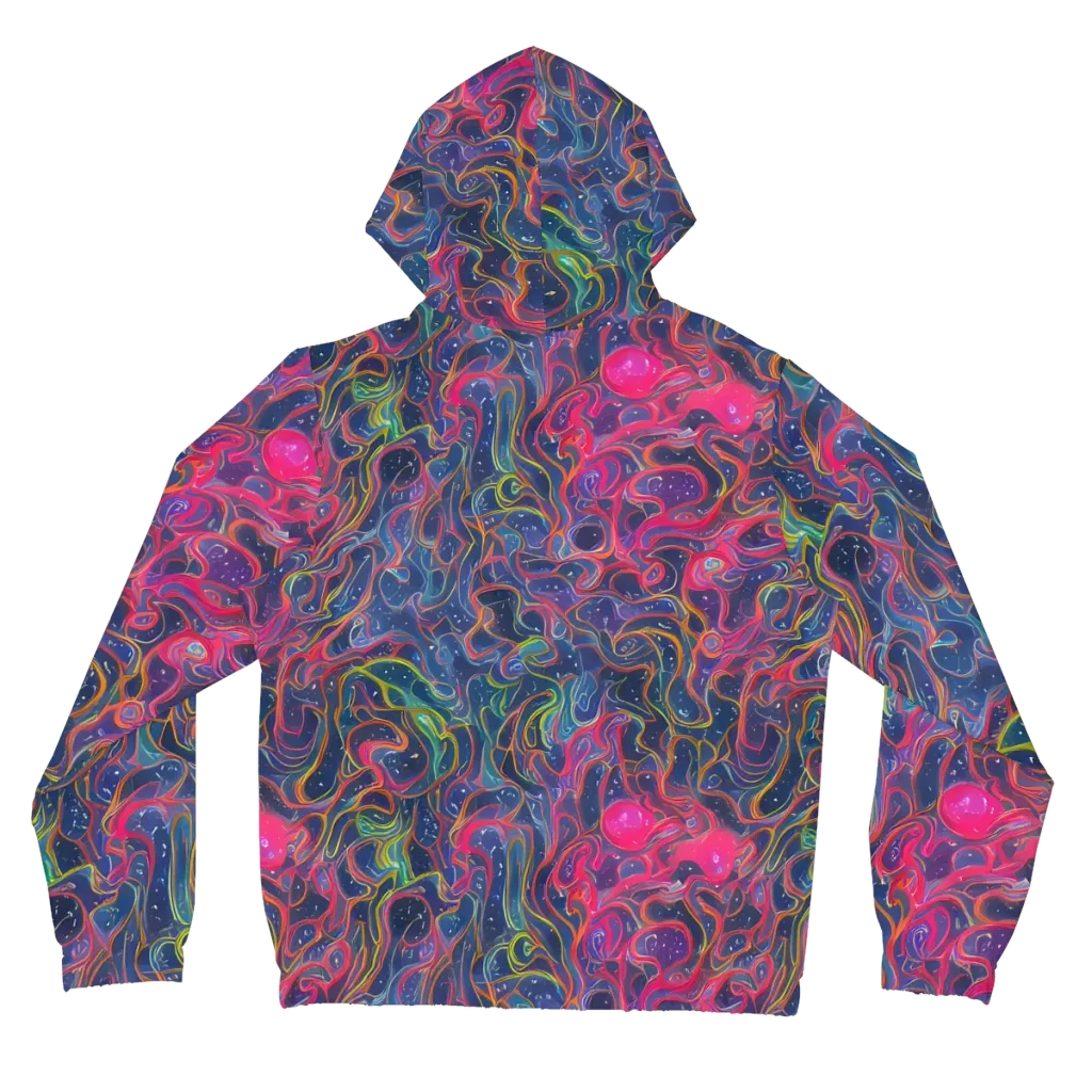 Celestial Koi on Women's Full-Zip Hoodie — Back