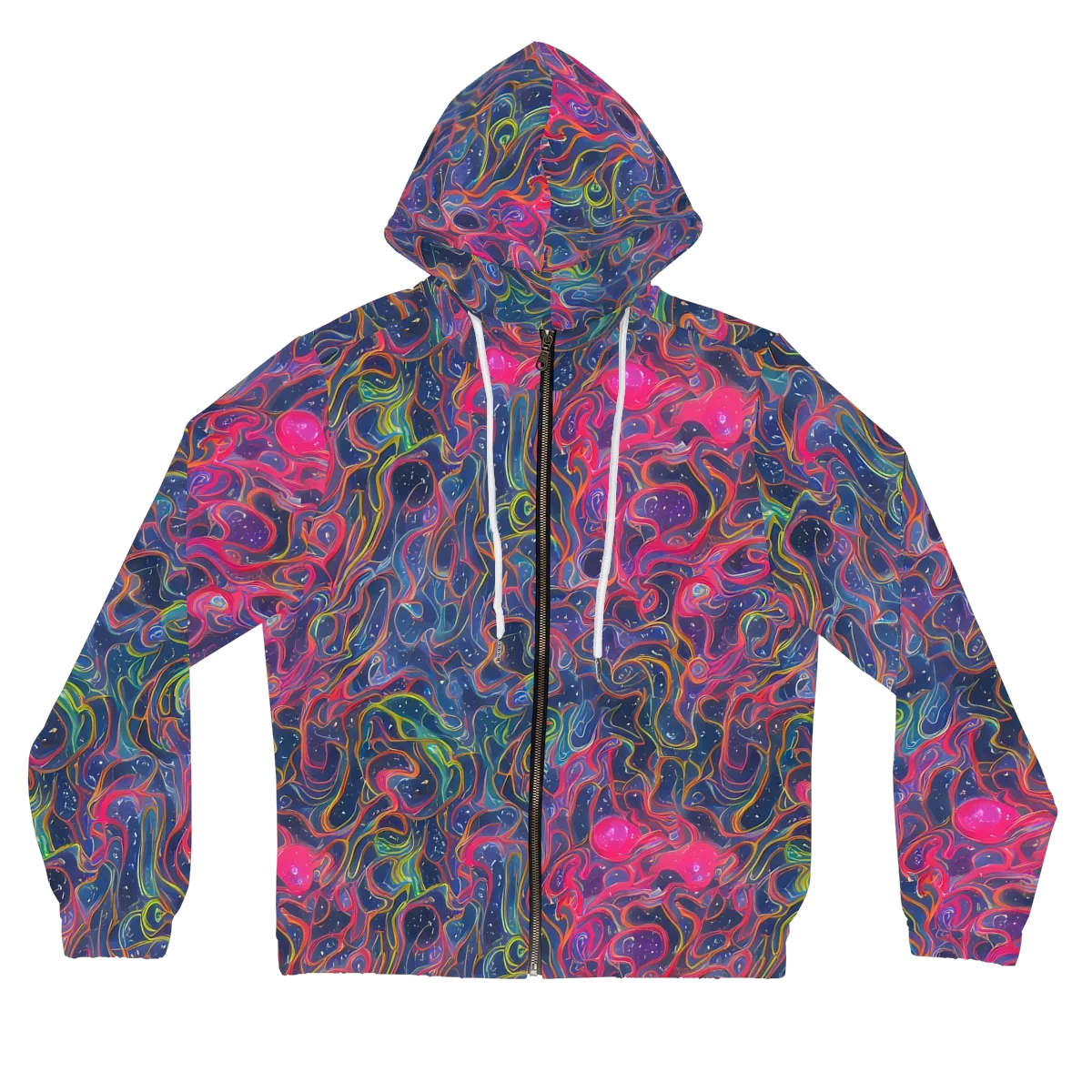Celestial Koi on Women's Full-Zip Hoodie — Front