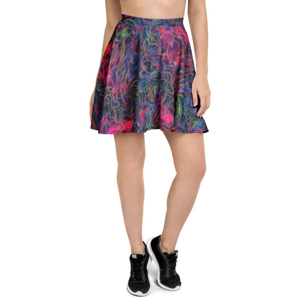 Celestial Koi on Skater Skirt — Front