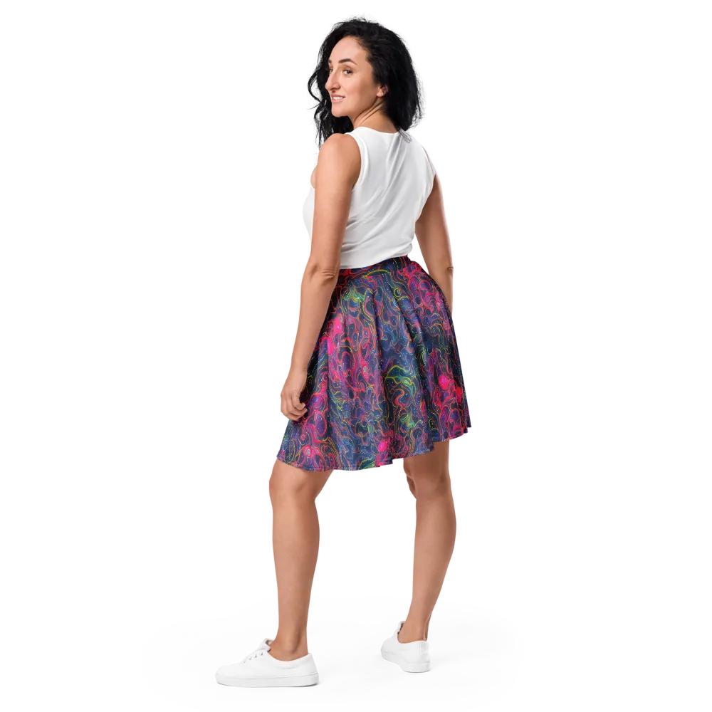 Celestial Koi on Skater Skirt — Back