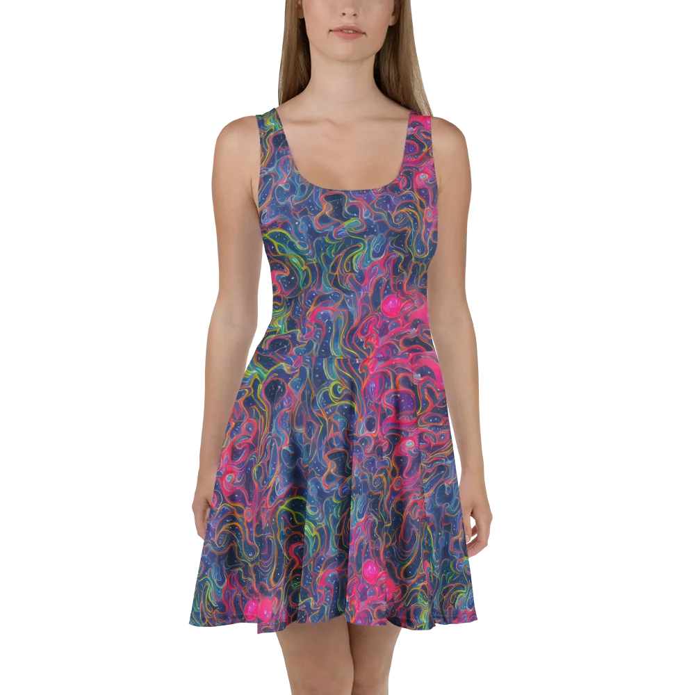 Celestial Koi on Skater Dress — Front