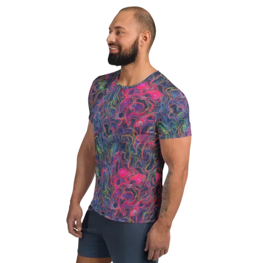 Celestial Koi on a Men's Athletic T-Shirt