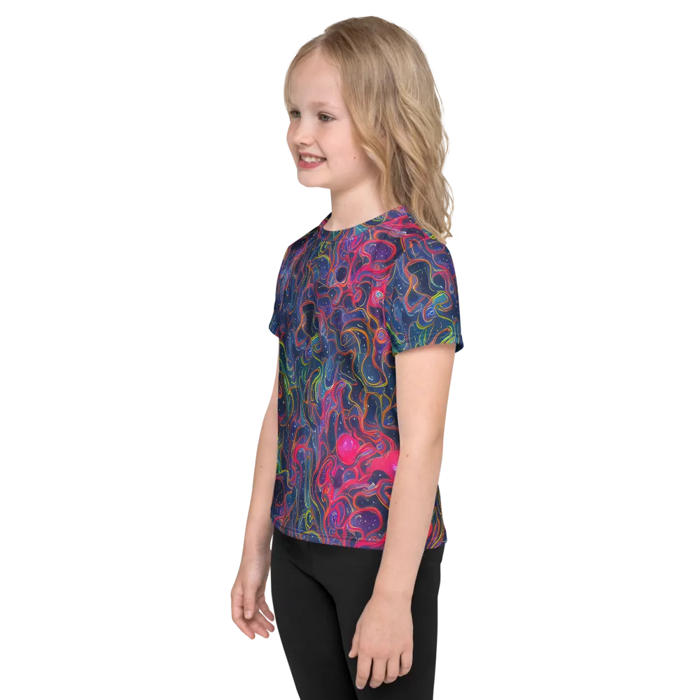 Celestial Koi on Kids Crew Neck T-Shirt — Left