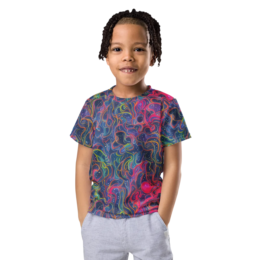 Celestial Koi on Kids Crew Neck T-Shirt — Front