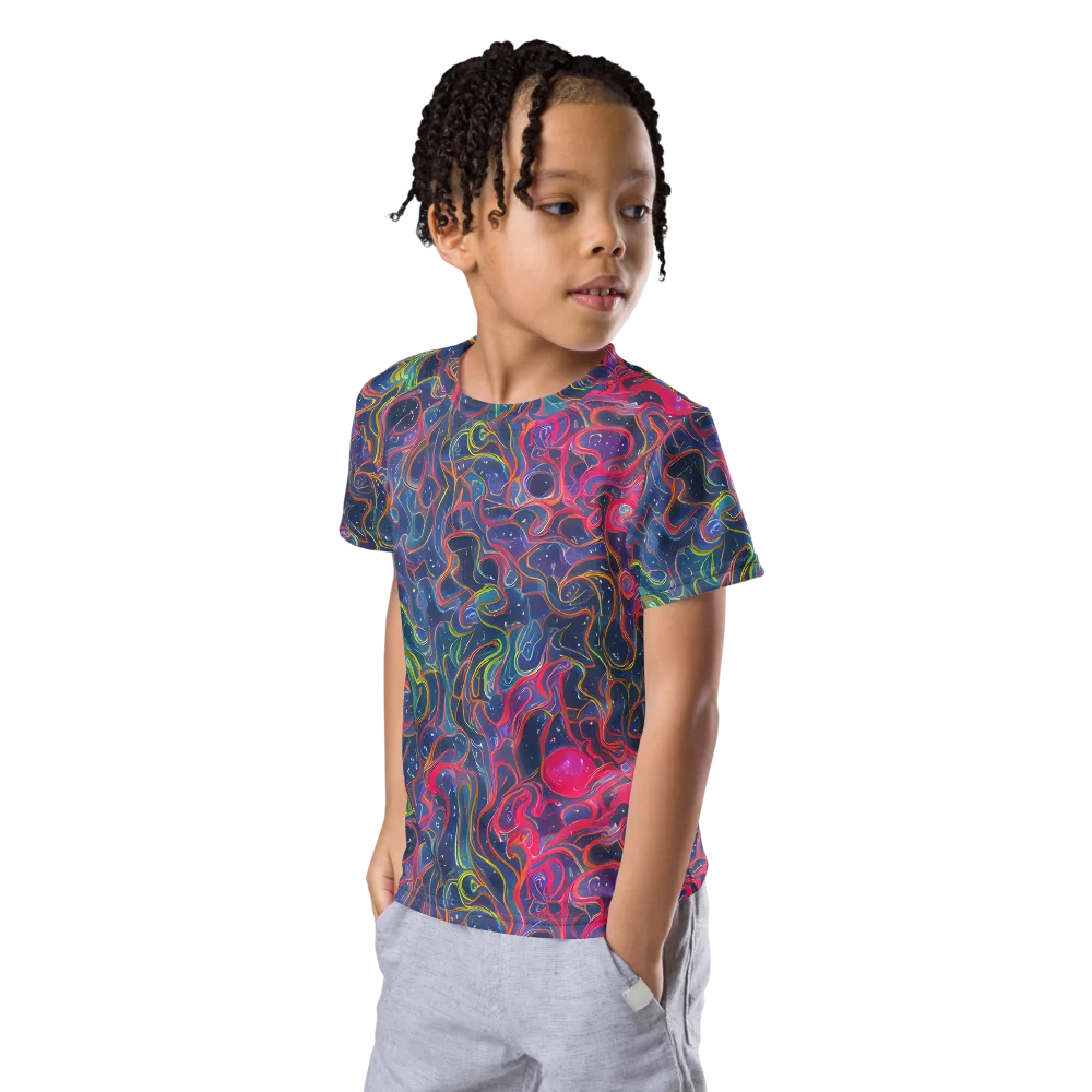 Celestial Koi on Kids Crew Neck T-Shirt — Left Front