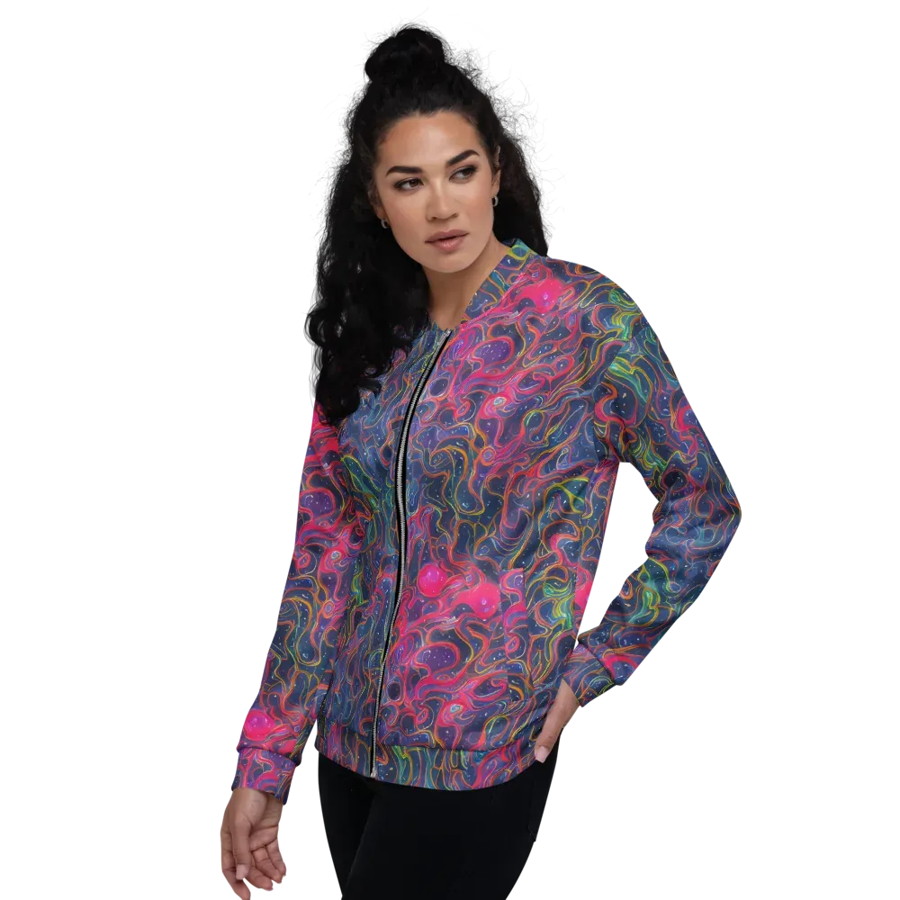 Celestial Koi on Bomber Jacket — Left
