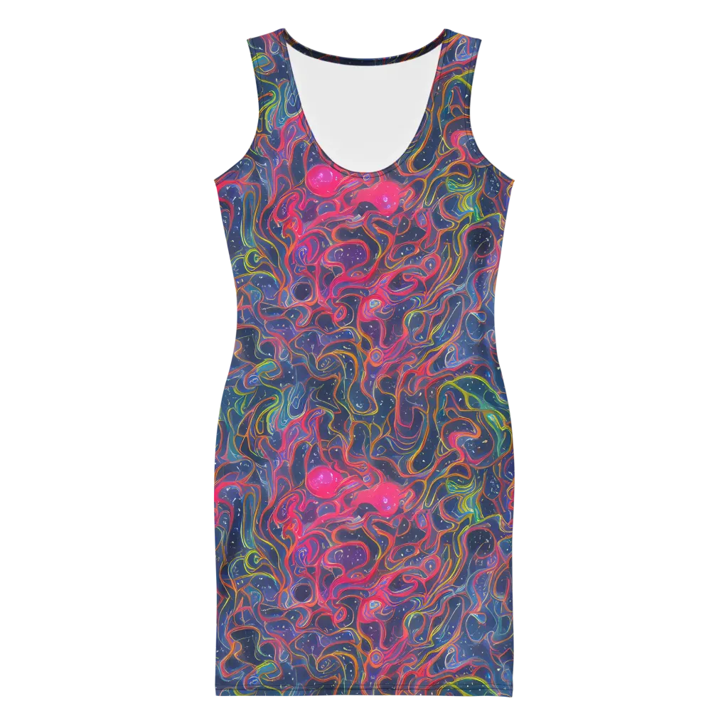 Celestial Koi on Bodycon Dress — Front