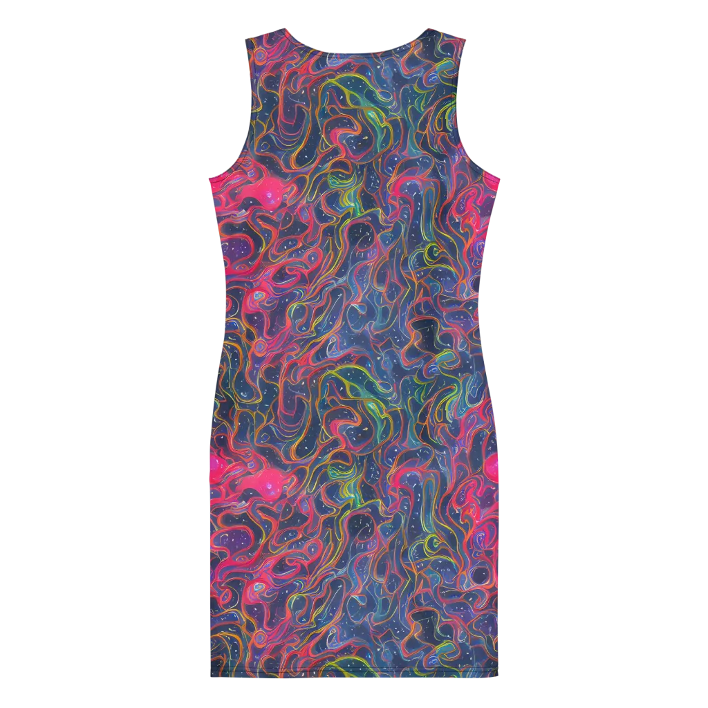 Celestial Koi on Bodycon Dress — Back
