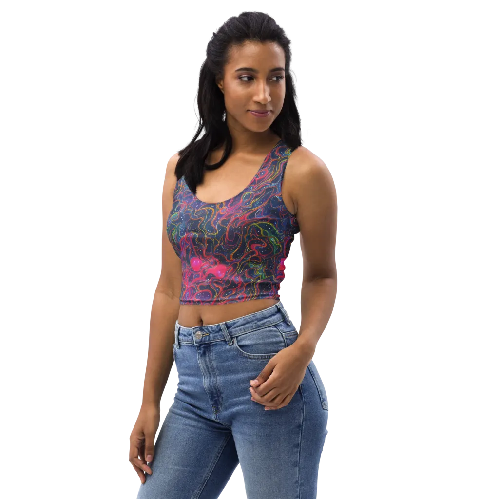 Celestial Koi on Crop Top — Left Front